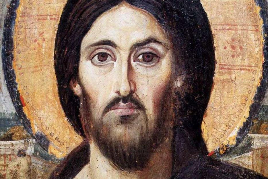 Christ the Saviour (Pantokrator), a 6th-century encaustic icon from Saint Catherine's Monastery, Mount Sinai. Christ the Saviour (Pantokrator), a 6th-century encaustic icon from Saint Catherine's Monastery, Mount Sinai.