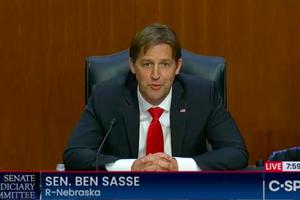 Senator Ben Sasse speaks during the Senate confirmation hearing of Judge Amy Coney Barrett on October12, 2020. Senator Ben Sasse speaks during the Senate confirmation hearing of Judge Amy Coney Barrett on October12, 2020.