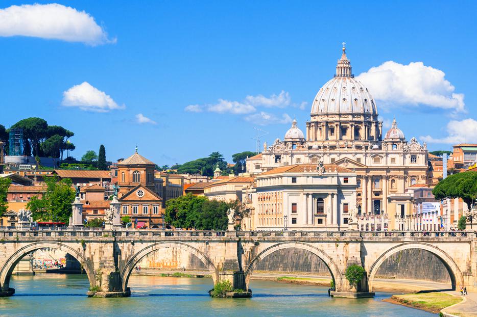 A view of St. Peter's Basilica in Vatican City. A view of St. Peter's Basilica in Vatican City.