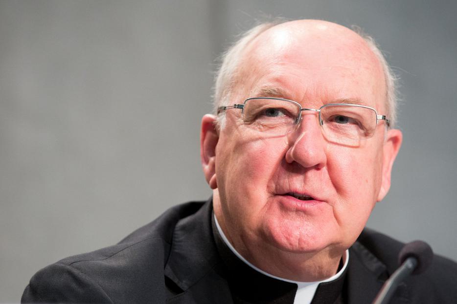 Cardinal Kevin Farrell, Prefect of the Dicastery, at a press conference for a document released by the Dicastery of the Laity, Family and Life, "Giving the Best of Yourself," at the Holy See Press Office on June 1, 2018. Cardinal Kevin Farrell, Prefect of the Dicastery, at a press conference for a document released by the Dicastery of the Laity, Family and Life, "Giving the Best of Yourself," at the Holy See Press Office on June 1, 2018.