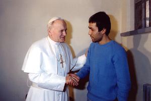 On Dec. 27, 1983, Pope John Paul II met with Mehmet Ali Agca, the Turkish man who attempted to assassinate the Pope on May 13, 1981, in prison. ‘Forgiveness is the restoration of freedom to oneself,’ Pope St. John Paul II taught. On Dec. 27, 1983, Pope John Paul II met with Mehmet Ali Agca, the Turkish man who attempted to assassinate the Pope on May 13, 1981, in prison. ‘Forgiveness is the restoration of freedom to oneself,’ Pope St. John Paul II taught.