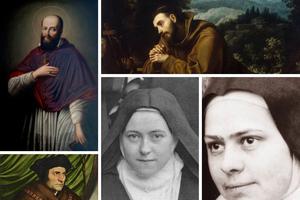 Clockwise from top left: Francis de Sales, Francis of Assisi, Elizabeth of the Trinity, Thérèse and Thomas More show what a life lived for God and others looks like. Clockwise from top left: Francis de Sales, Francis of Assisi, Elizabeth of the Trinity, Thérèse and Thomas More show what a life lived for God and others looks like.