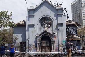 Church of the Assumption in Santiago, Chile, after an arson attack Oct. 18. Church of the Assumption in Santiago, Chile, after an arson attack Oct. 18.