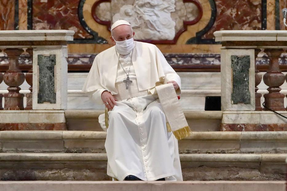 Pope Francis attends an International Prayer Meeting for Peaceat the Roman Basilica of Aracoeli on Tuesday. Pope Francis attends an International Prayer Meeting for Peaceat the Roman Basilica of Aracoeli on Tuesday.