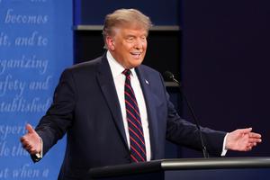 President Trump participates in the first presidential campaign debate with Democratic presidential nominee Joe Biden, at Case Western Reserve University in Cleveland, Ohio on Sept. 29 ,2020. President Trump participates in the first presidential campaign debate with Democratic presidential nominee Joe Biden, at Case Western Reserve University in Cleveland, Ohio on Sept. 29 ,2020.