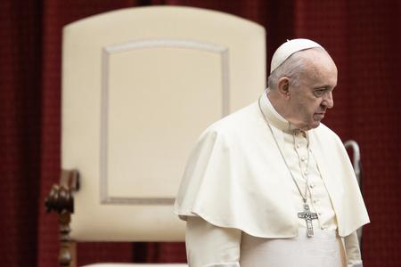 Pope Francis during the Wednesday general audience inside the San Damaso Courtyard of the Vatican's Apostolic Palace, Sept. 30, 2020. Pope Francis during the Wednesday general audience inside the San Damaso Courtyard of the Vatican's Apostolic Palace, Sept. 30, 2020.