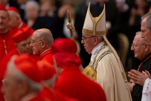 Pope Francis during the Ordinary Public Consistory for the Creation of New Cardinals in St. Peter’s Basilica on June 28, 2018. Pope Francis during the Ordinary Public Consistory for the Creation of New Cardinals in St. Peter’s Basilica on June 28, 2018.