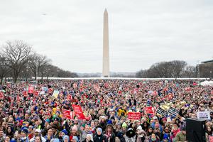 A crowd gathers for the 47th Annual March for Life on Jan. 24, 2020, at the National Mall in Washington, D.C. A crowd gathers for the 47th Annual March for Life on Jan. 24, 2020, at the National Mall in Washington, D.C.