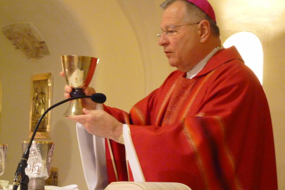 Archbishop Gregory M. Aymond celebrates mass at the tomb of St. Peter along with his brother bishops from the United States Region V at the beginning of their ad limina visit to the Holy See. Archbishop Gregory M. Aymond celebrates mass at the tomb of St. Peter along with his brother bishops from the United States Region V at the beginning of their ad limina visit to the Holy See.