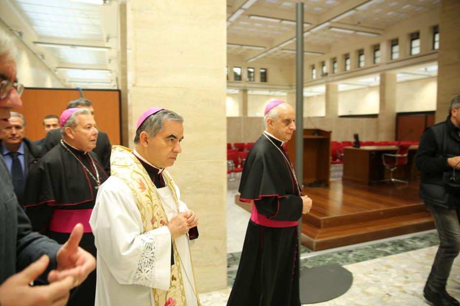 Cardinal Angelo Becciu at the Blessing and Inauguration of the Media Center and Pilgrimage Information Center for the Extraordinary Jubilee of Mercy on December 1, 2015. Cardinal Angelo Becciu at the Blessing and Inauguration of the Media Center and Pilgrimage Information Center for the Extraordinary Jubilee of Mercy on December 1, 2015.