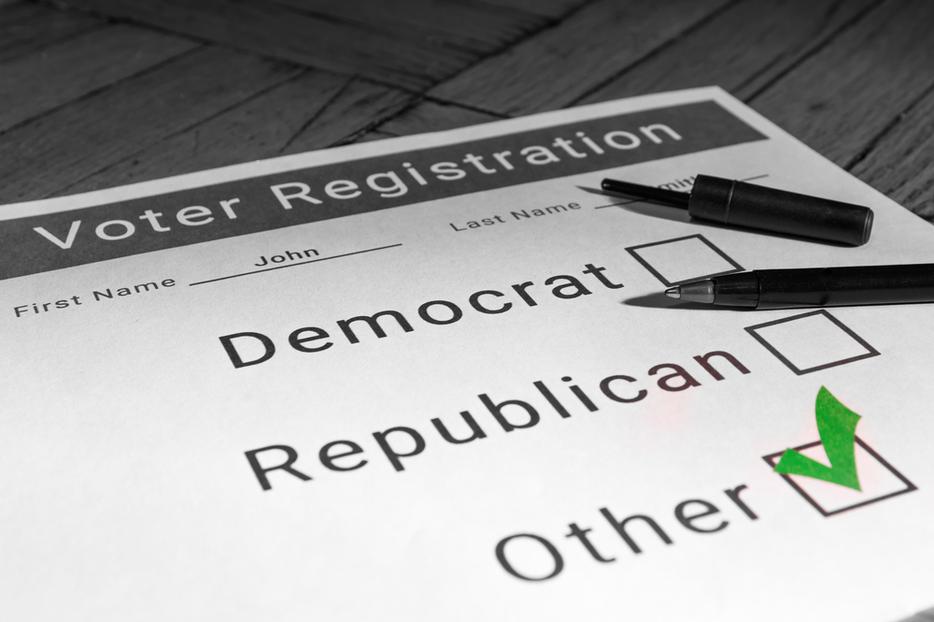 Voter registration checked for third party. Voter registration checked for third party.
