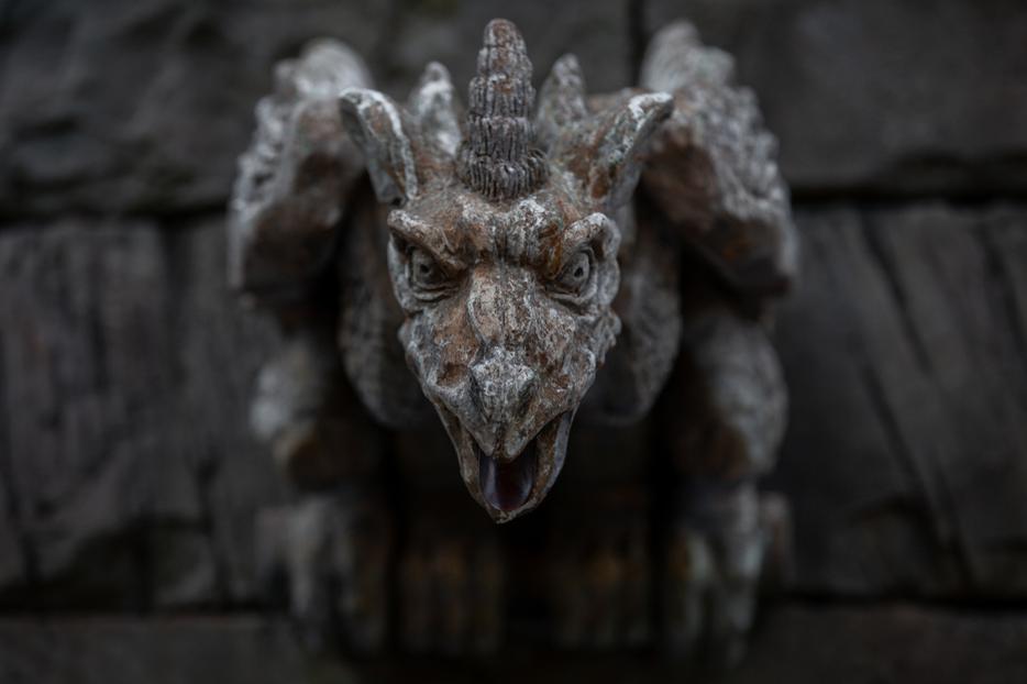 Medieval statue of a gargoyle. Medieval statue of a gargoyle.