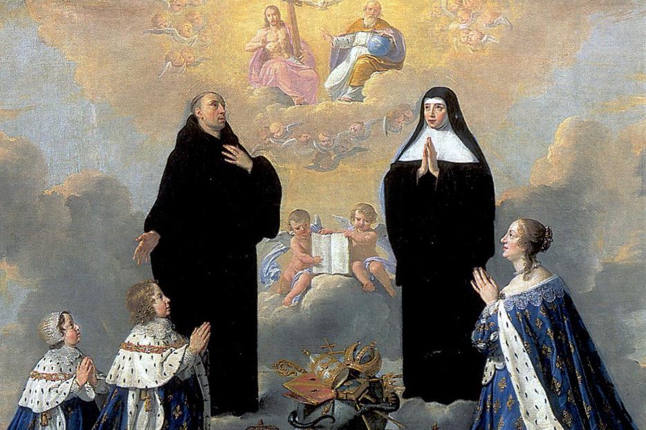 Philippe de Champaigne, “Anne of Austria With Her Children, Praying to the Holy Trinity with St. Benedict and St. Scholastica,” 1640s Philippe de Champaigne, “Anne of Austria With Her Children, Praying to the Holy Trinity with St. Benedict and St. Scholastica,” 1640s