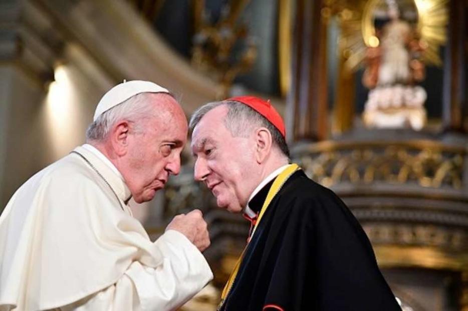 Pope Francis (left), with Cardinal Pietro Parolin, Vatican Secretary of State. Pope Francis (left), with Cardinal Pietro Parolin, Vatican Secretary of State.