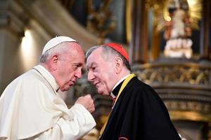 Pope Francis (left), with Cardinal Pietro Parolin, Vatican Secretary of State. Pope Francis (left), with Cardinal Pietro Parolin, Vatican Secretary of State.