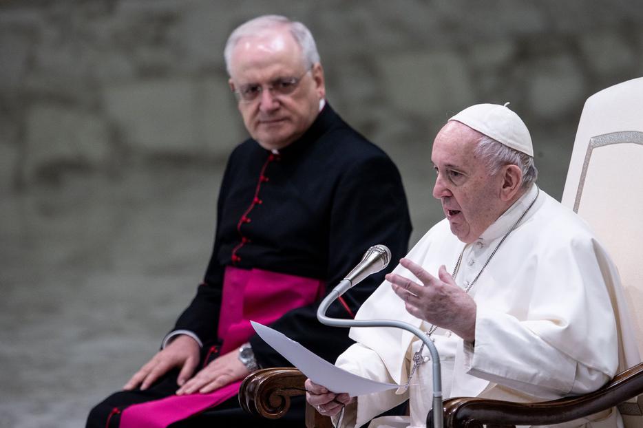 Pope Francis during his weekly General Audience on October 21, 2020. Pope Francis during his weekly General Audience on October 21, 2020.