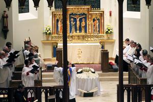 Choral Evensong is celebrated (pre-pandemic) at the Cathedral of Our Lady of Walsingham in Houston, Texas. Choral Evensong is celebrated (pre-pandemic) at the Cathedral of Our Lady of Walsingham in Houston, Texas.