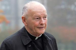 Then-Cardinal Theodore McCarrick arrives for the funeral Mass of Cardinal James A. Hickey at the Basilica of the National Shrine of the Immaculate Conception Oct. 30, 2004, in Washington, DC. Then-Cardinal Theodore McCarrick arrives for the funeral Mass of Cardinal James A. Hickey at the Basilica of the National Shrine of the Immaculate Conception Oct. 30, 2004, in Washington, DC.