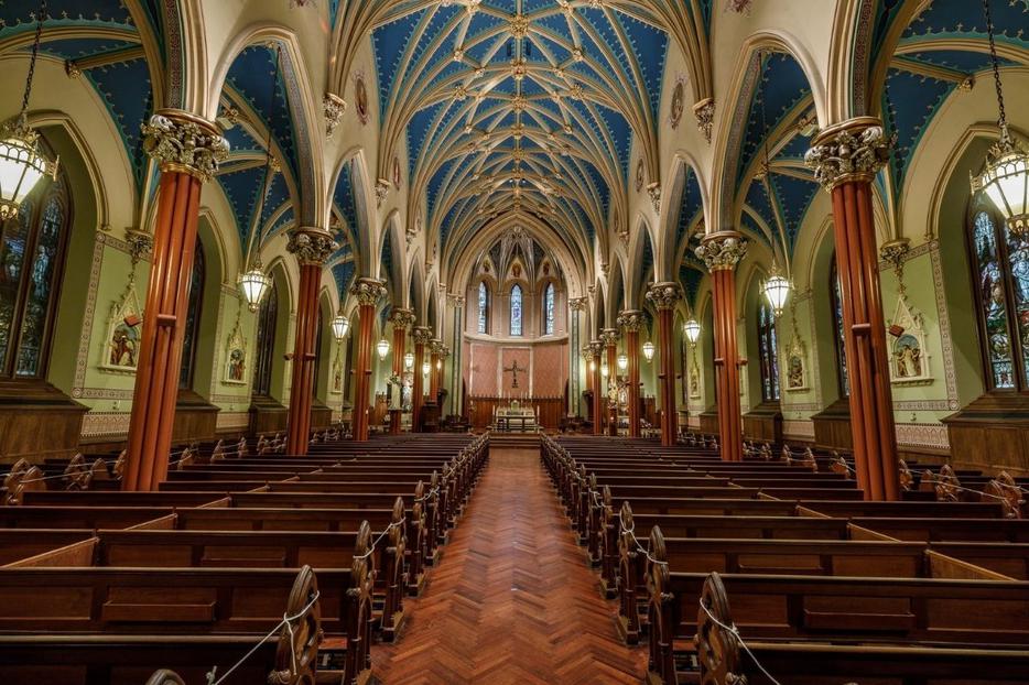 St. Mary Church in New Haven, Connecticut, has undergone a renovation-restoration. St. Mary Church in New Haven, Connecticut, has undergone a renovation-restoration.