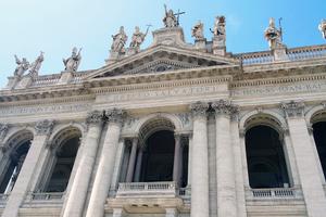 The façade of St. John Lateran The façade of St. John Lateran