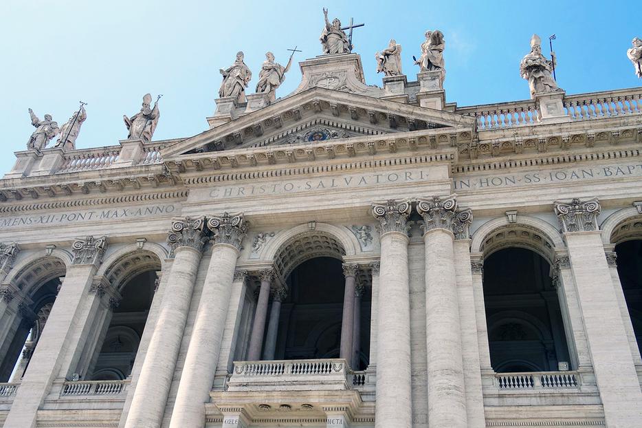 The façade of St. John Lateran The façade of St. John Lateran