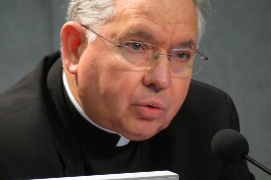 Archbishop Jose H. Gomez of Los Angeles speaks during a press conference on the Synod for the New Evangelization on October 18, 2012, in the Vatican Press Office. Archbishop Jose H. Gomez of Los Angeles speaks during a press conference on the Synod for the New Evangelization on October 18, 2012, in the Vatican Press Office.