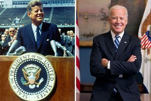 John F. Kennedy (l) and Joe Biden John F. Kennedy (l) and Joe Biden