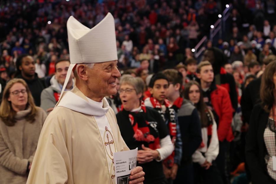 Cardinal Donald Wuerl at a Mass celebrated at the Capital One Arena before the 2020 March for Life. Cardinal Donald Wuerl at a Mass celebrated at the Capital One Arena before the 2020 March for Life.