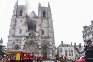 The Diocese of Nantes said there was also significant damage to the cathedral’s 16th century rose window and to the choir organ.