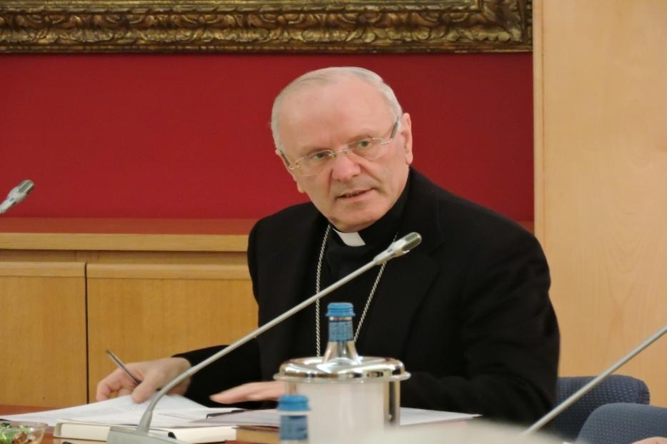 Bishop Nunzio Galantino at the Italian bishops conference permanent council on January 25, 2016. Bishop Nunzio Galantino at the Italian bishops conference permanent council on January 25, 2016.