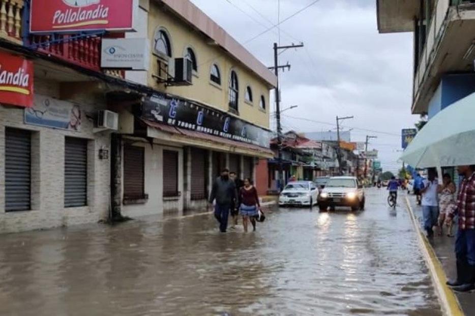 Streets flooded in Lima Nueva Cortes after two Category 4 storms hit the island. Streets flooded in Lima Nueva Cortes after two Category 4 storms hit the island.
