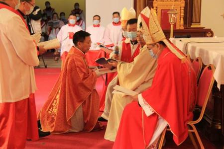 The episcopal ordination of Thomas Chen Tianhao in Qingdao Cathedral, China, on Nov. 23, 2020. The episcopal ordination of Thomas Chen Tianhao in Qingdao Cathedral, China, on Nov. 23, 2020.