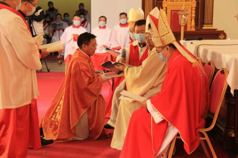 The episcopal ordination of Thomas Chen Tianhao in Qingdao Cathedral, China, on Nov. 23, 2020. The episcopal ordination of Thomas Chen Tianhao in Qingdao Cathedral, China, on Nov. 23, 2020.