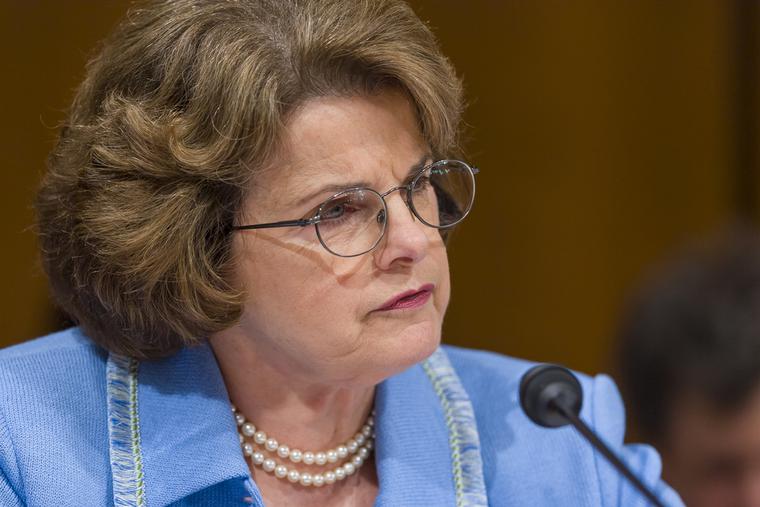 Senator Dianne Feinstein, D-Calif., during the confirmation hearing of U. S. Supreme Court nominee Judge John Roberts. Senator Dianne Feinstein, D-Calif., during the confirmation hearing of U. S. Supreme Court nominee Judge John Roberts.