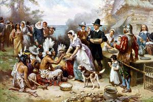 Jean Leon Gerome Ferris, “The First Thanksgiving,” c. 1915 Jean Leon Gerome Ferris, “The First Thanksgiving,” c. 1915