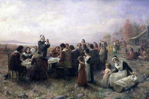 Jennie Augusta Brownscombe, “The First Thanksgiving at Plymouth,” 1914 Jennie Augusta Brownscombe, “The First Thanksgiving at Plymouth,” 1914
