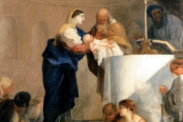 Sébastien Bourdon, “The Presentation in the Temple,” c.1644 — depicting Jesus in the arms of Holy Simeon, a man who was led by the Holy Spirit to be in the right place at the right time. Sébastien Bourdon, “The Presentation in the Temple,” c.1644 — depicting Jesus in the arms of Holy Simeon, a man who was led by the Holy Spirit to be in the right place at the right time.