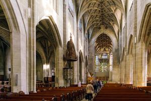 Gothic cathedral in Bern, Switzerland. Gothic cathedral in Bern, Switzerland.