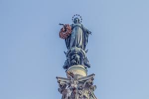Statue of the Immaculate Conception in Rome. Statue of the Immaculate Conception in Rome.