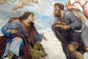 Agostino Scilla, “Habakkuk Brings Bread to Daniel in the Lions’ Den,” Cathedral of Syracuse, Italy, 1657.
Wikimedia Commons Agostino Scilla, “Habakkuk Brings Bread to Daniel in the Lions’ Den,” Cathedral of Syracuse, Italy, 1657.
Wikimedia Commons