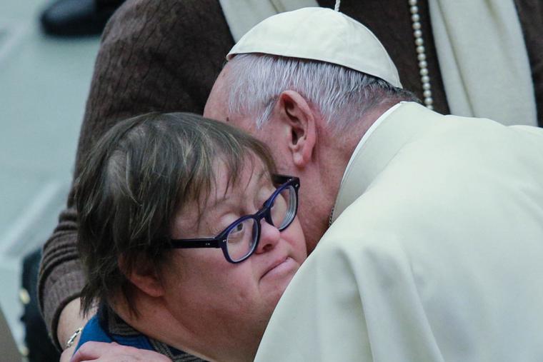 Pope Francis blesses the sick and disabled at the general audience at the Paul VI Hall in Vatican City on November 30, 2016. Pope Francis blesses the sick and disabled at the general audience at the Paul VI Hall in Vatican City on November 30, 2016.
