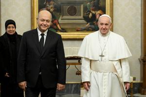 Pope Francis received in a private audience President Barham Saleh of the Republic of Iraq at the Vatican on Jan. 25. 2020. Pope Francis received in a private audience President Barham Saleh of the Republic of Iraq at the Vatican on Jan. 25. 2020.