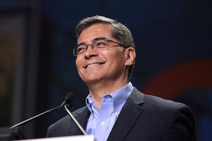 Attorney General Xavier Becerra speaking with attendees at the 2019 California Democratic Party State Convention at the George R. Moscone Convention Center in San Francisco, California. Attorney General Xavier Becerra speaking with attendees at the 2019 California Democratic Party State Convention at the George R. Moscone Convention Center in San Francisco, California.