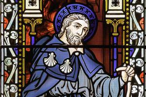 Stained-glass image of Blessed Thaddeus at St. Colman’s Cathedral Stained-glass image of Blessed Thaddeus at St. Colman’s Cathedral