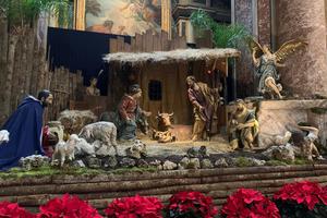 The Nativity scene inside St. Peter’s Basilica celebrates the true meaning of Christmas. The Nativity scene inside St. Peter’s Basilica celebrates the true meaning of Christmas.