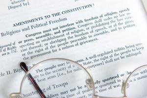 The First Amendment enshrines religious freedom in the Constitution. The First Amendment enshrines religious freedom in the Constitution.