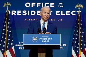 President-elect Joe Biden speaks Monday, Nov. 9, 2020, at The Queen theater in Wilmington, Del. President-elect Joe Biden speaks Monday, Nov. 9, 2020, at The Queen theater in Wilmington, Del.