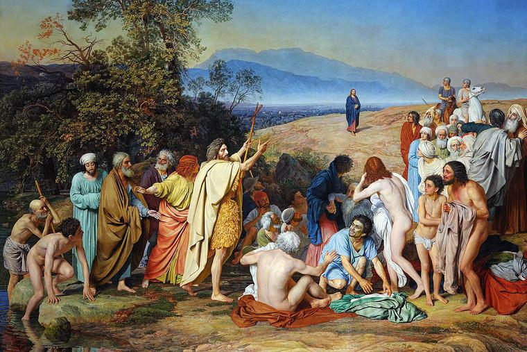 “One mightier than I is coming.” — Alexander Andreyevich Ivanov, “Appearance of Christ to the People,” c. 1845 “One mightier than I is coming.” — Alexander Andreyevich Ivanov, “Appearance of Christ to the People,” c. 1845