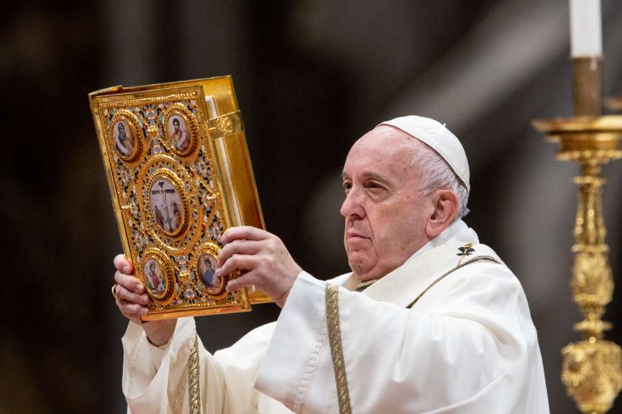 Pope Francis celebrates Mass in St. Peter’s Basilica on Jan. 6, 2020. Pope Francis celebrates Mass in St. Peter’s Basilica on Jan. 6, 2020.