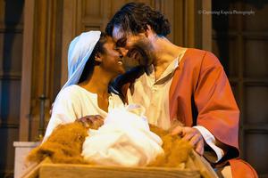 ‘30 Minutes B.C.’ features Zuri Starks as the Blessed Virgin Mary and Clayton Snyder as St. Joseph. ‘30 Minutes B.C.’ features Zuri Starks as the Blessed Virgin Mary and Clayton Snyder as St. Joseph.